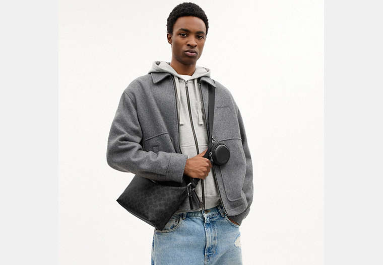 Small Finn Crossbody Bag With Pouch In Signature Canvas