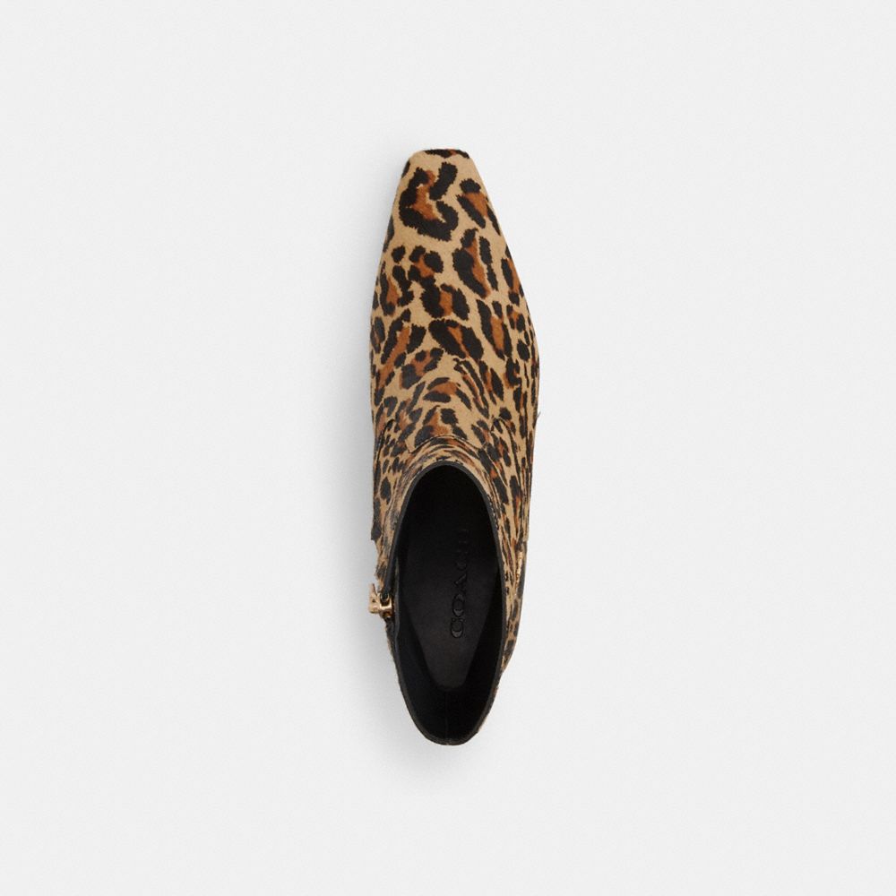 Kitten Heel Bootie With Leopard Print