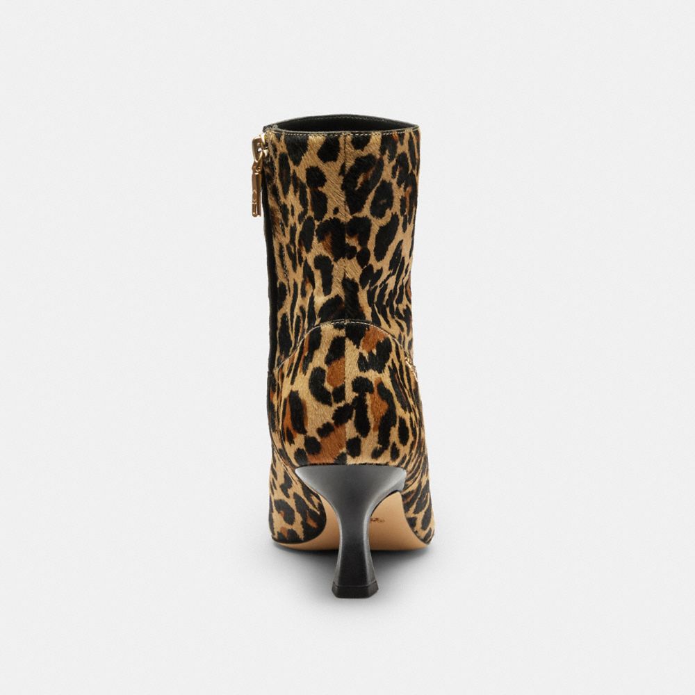 Kitten Heel Bootie With Leopard Print