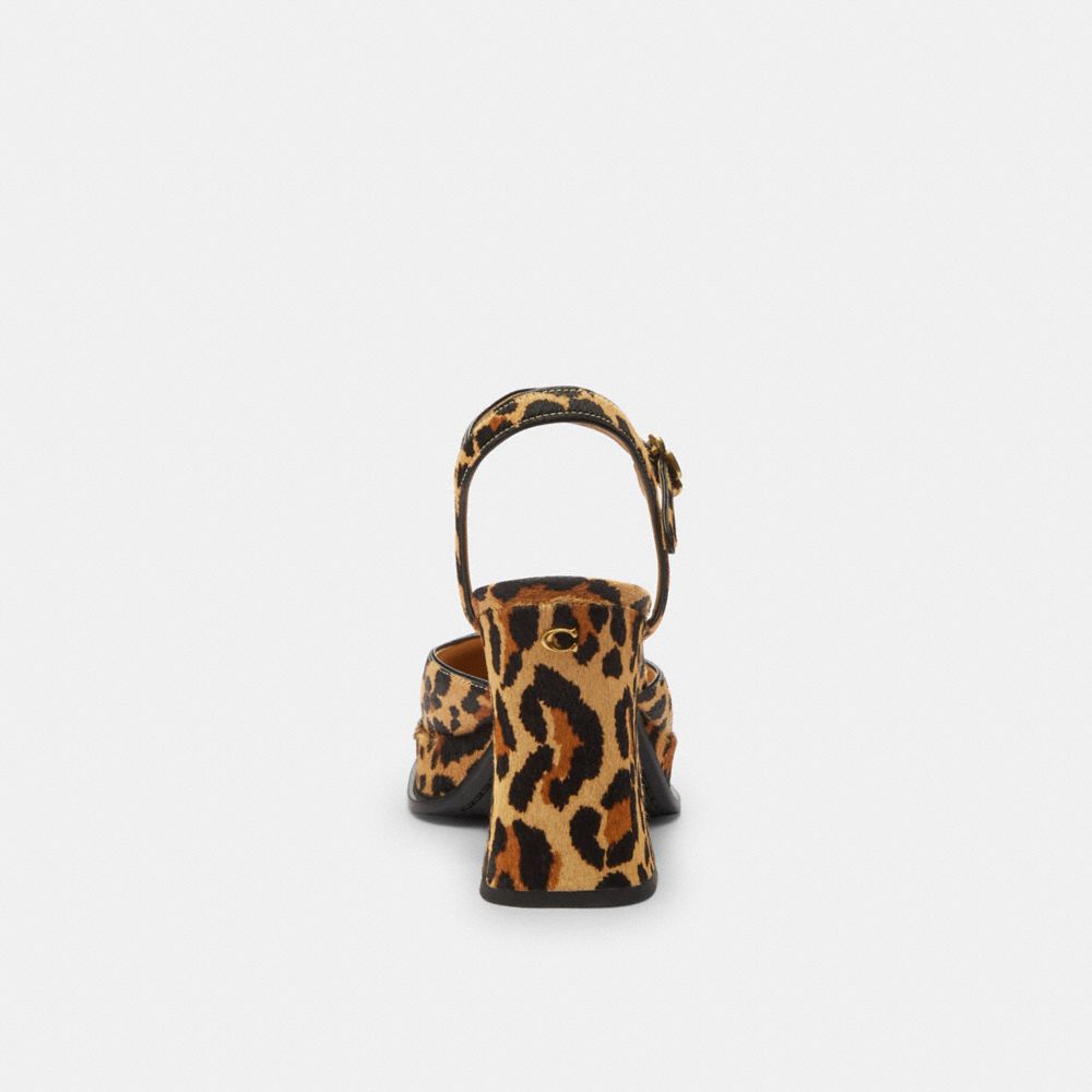 Tea Rose Pump With Leopard Print