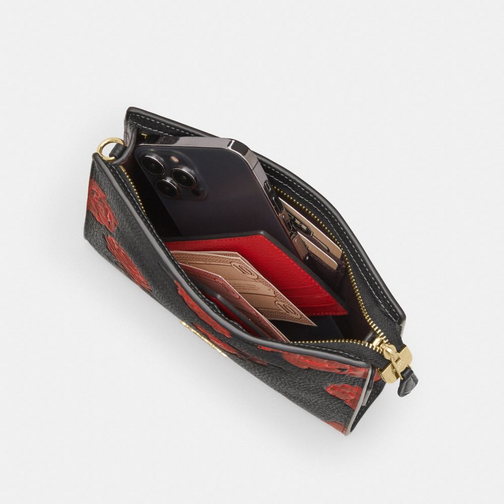 Slim Crossbody Bag With Floral Print