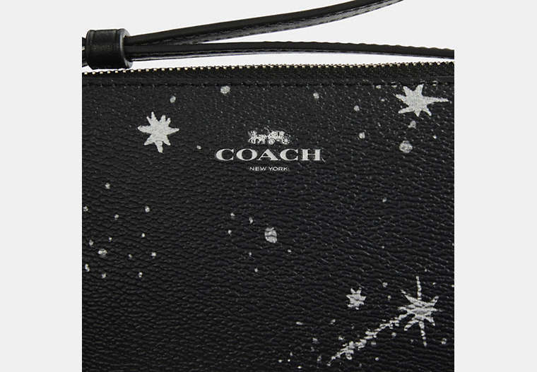 Corner Zip Wristlet With Star Print