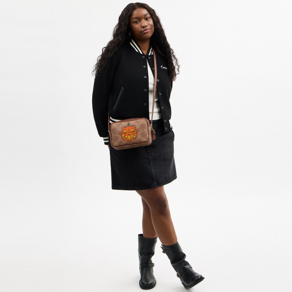 Jamie Camera Bag In Signature Canvas With Halloween Print