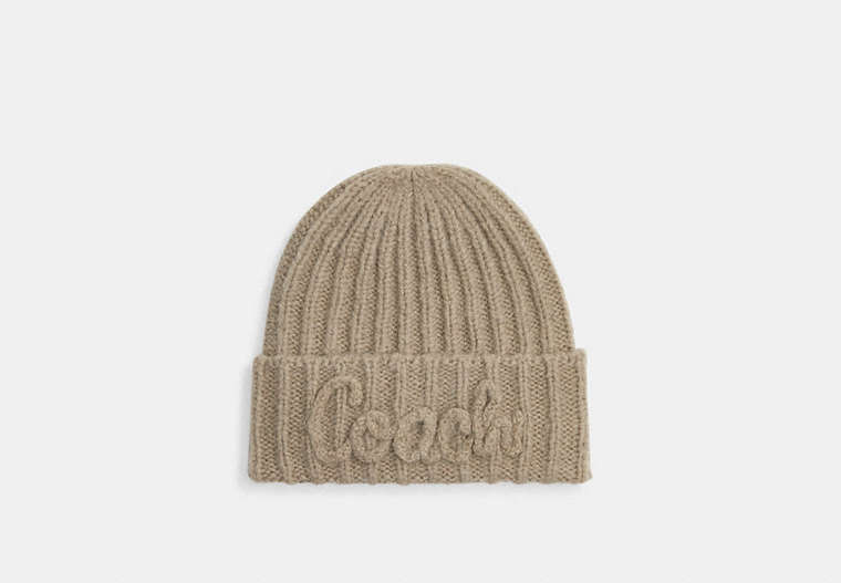 Coach Script Knit Beanie