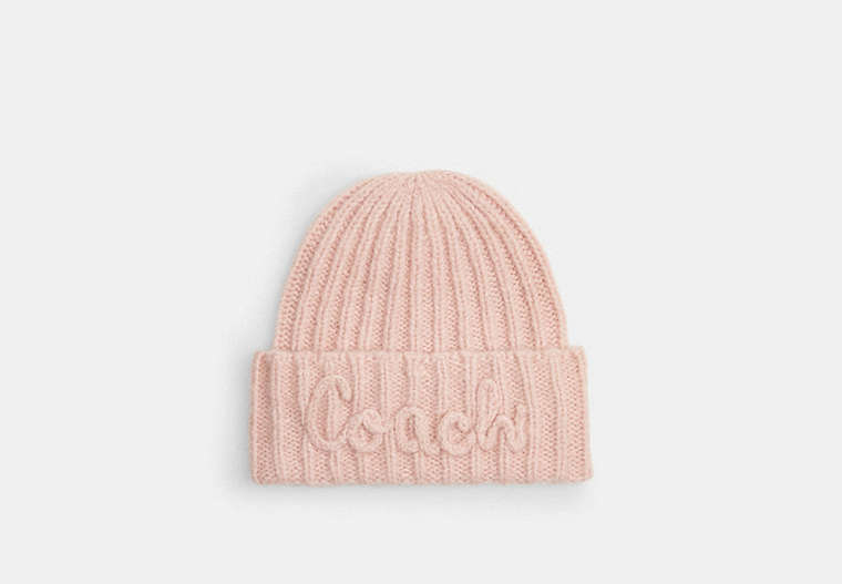 Coach Script Knit Beanie