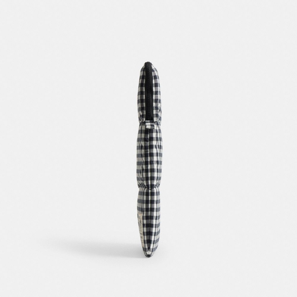 Coachtopia Loop Laptop Sleeve With Wavy Quilting In Gingham