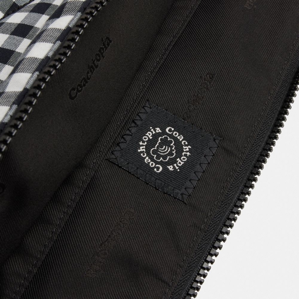 Coachtopia Loop Laptop Sleeve With Wavy Quilting In Gingham