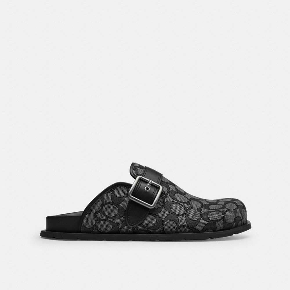 Buckle Clog In Signature Jacquard