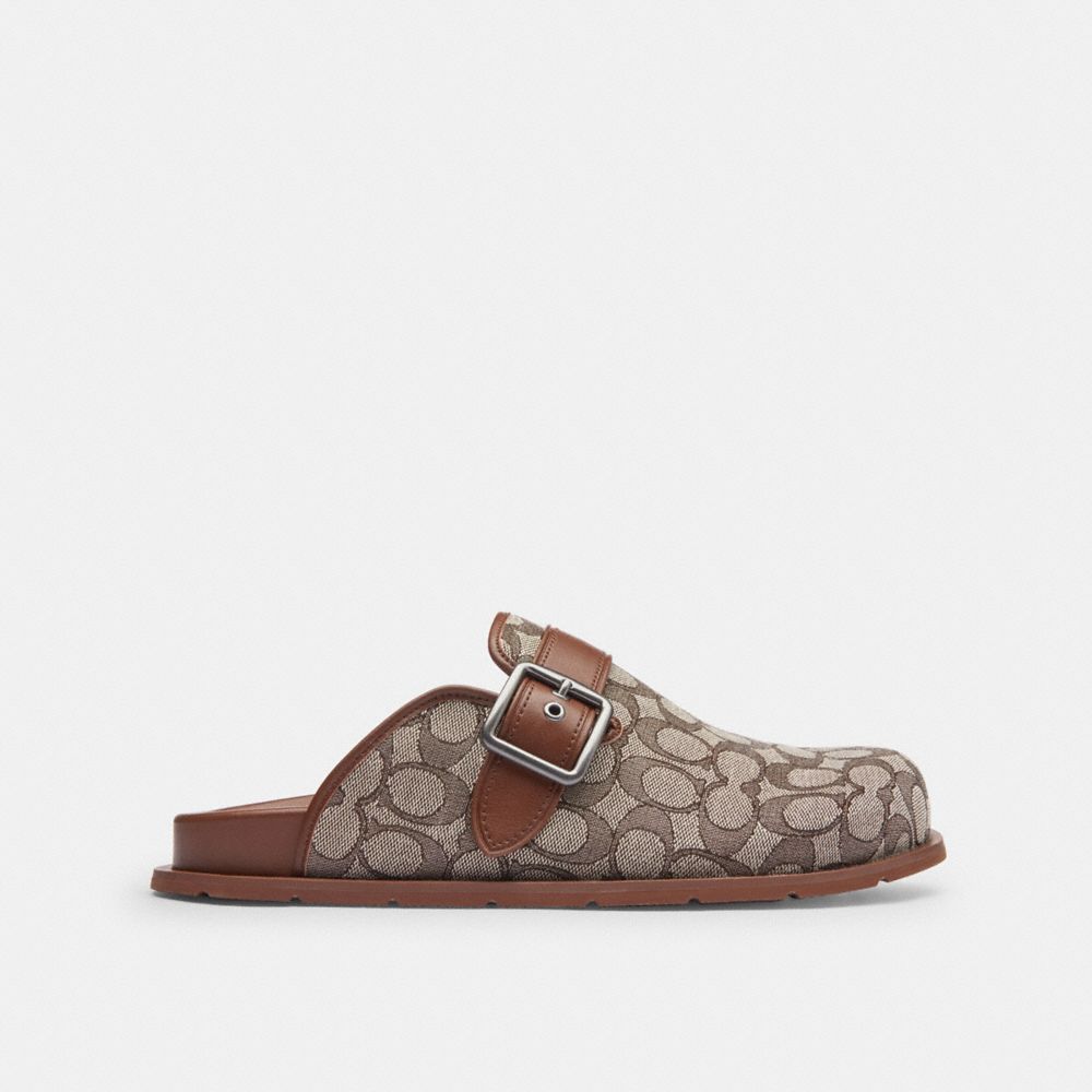 Buckle Clog In Signature Jacquard