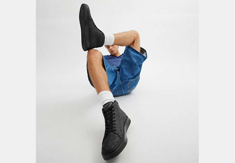 High Line High Top Sneaker In Signature Canvas