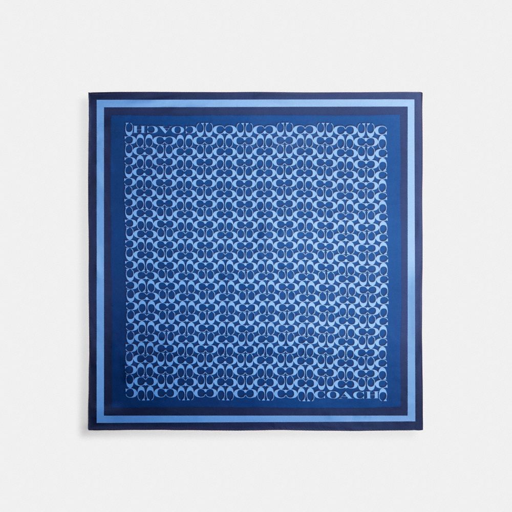 Iconic Motifs Print Silk Square Scarf