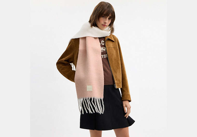 Colorblock Muffler With Rubber Patch