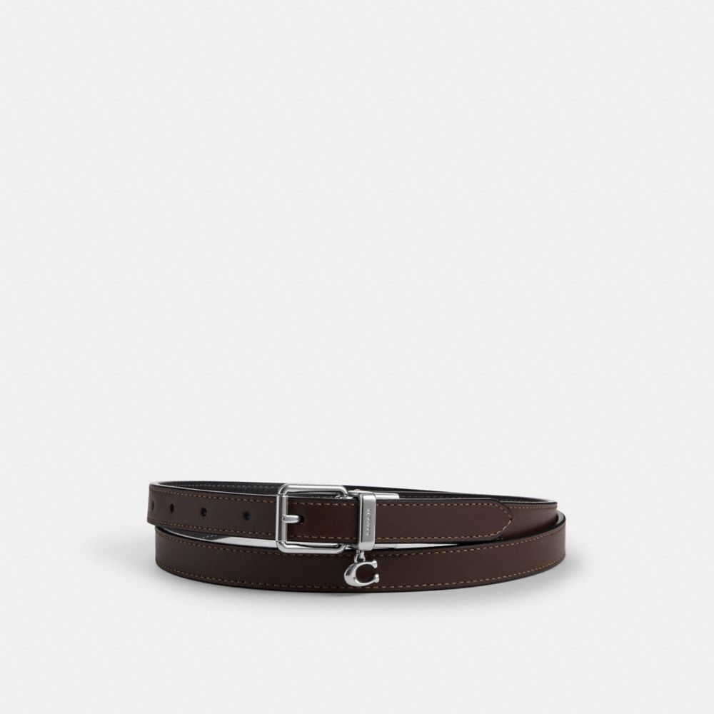 Roller Buckle Cut-To-Size Reversible Belt With Charm, 18 Mm