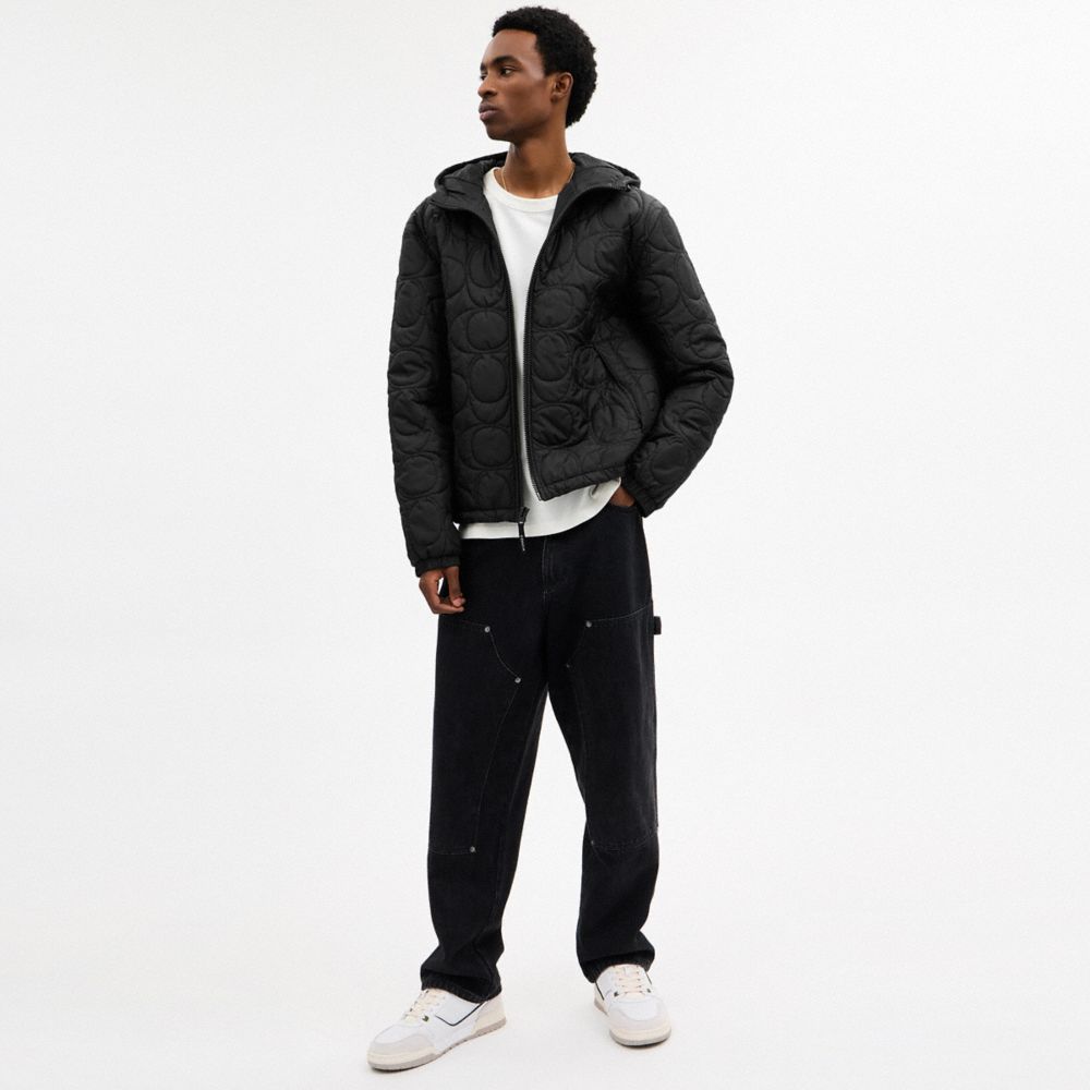 Quilted Signature Puffer Jacket In Recycled Polyester