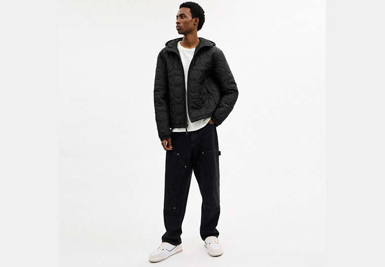 Quilted Signature Puffer Jacket In Recycled Polyester