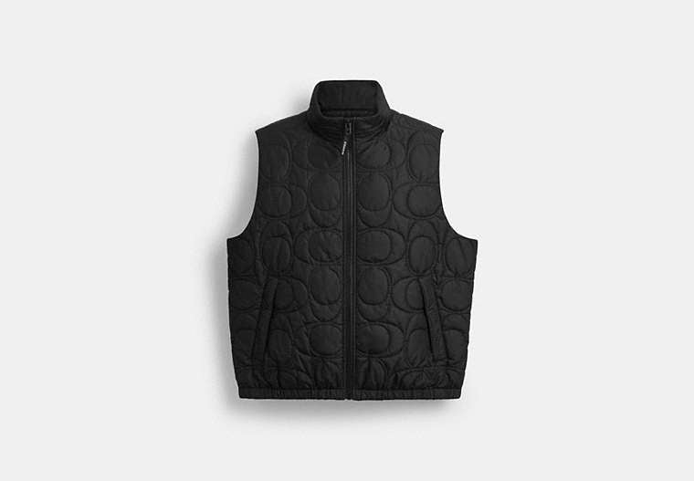 Quilted Signature Puffer Vest In Recycled Polyester