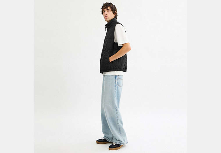 Quilted Signature Puffer Vest In Recycled Polyester