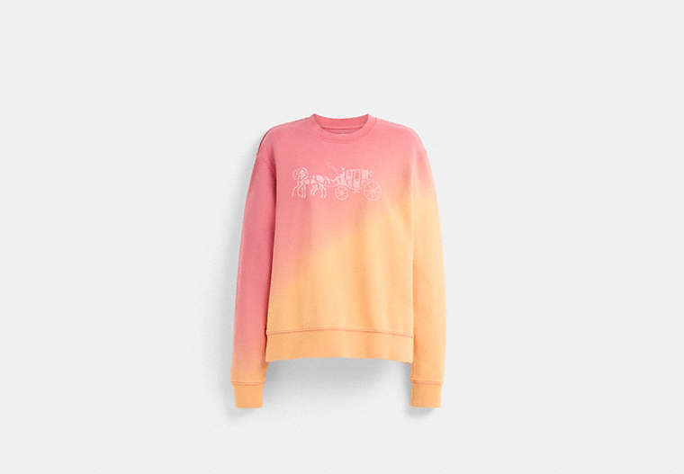 Restored Ombre Horse And Carriage Crewneck