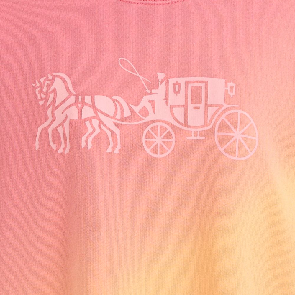 Restored Ombre Horse And Carriage Crewneck