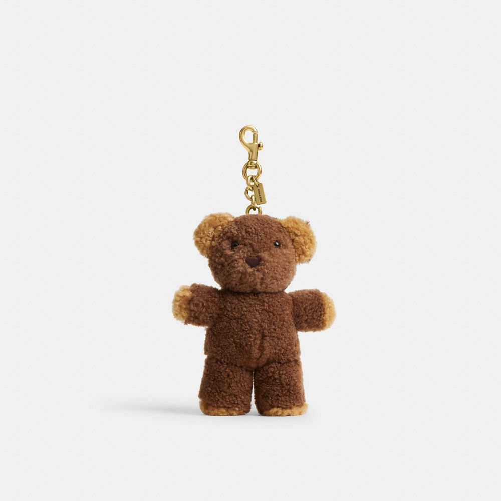 Teddy Bear Bag Charm In Shearling