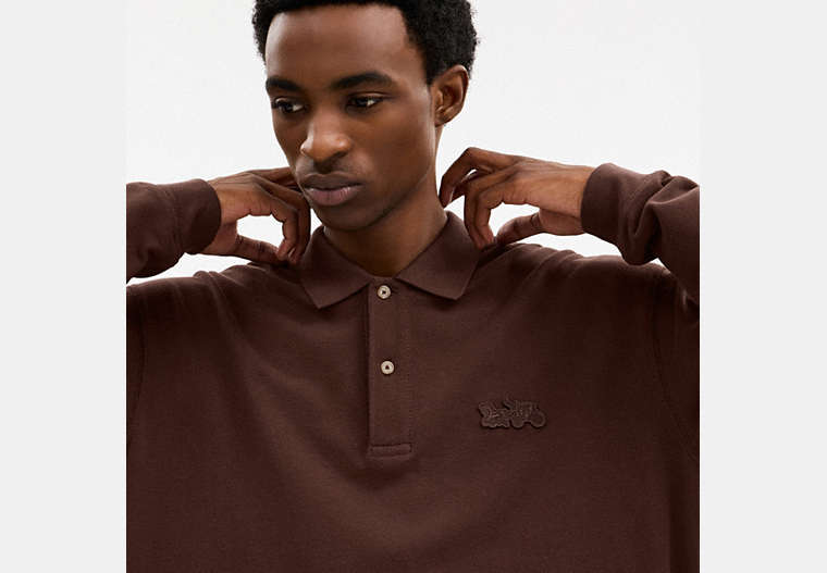 Horse And Carriage Long Sleeve Polo