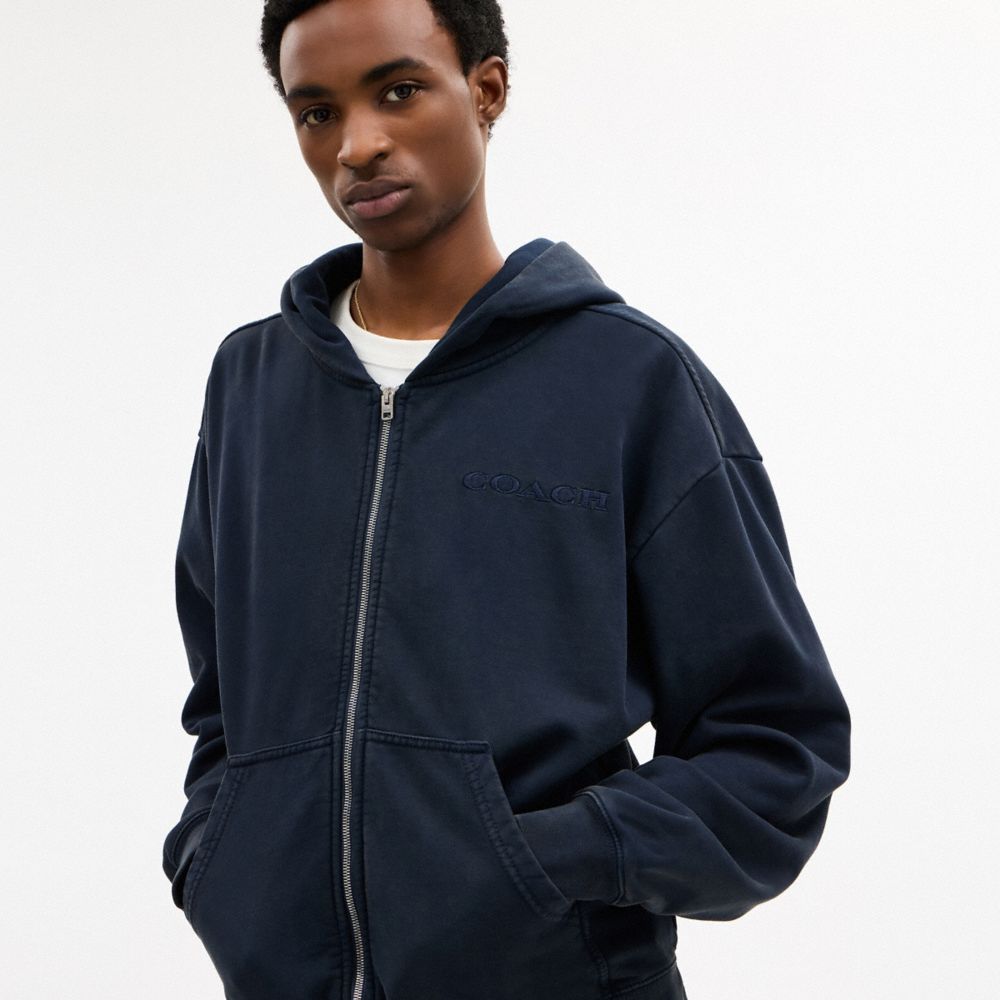 Garment Dyed Zip Hoodie