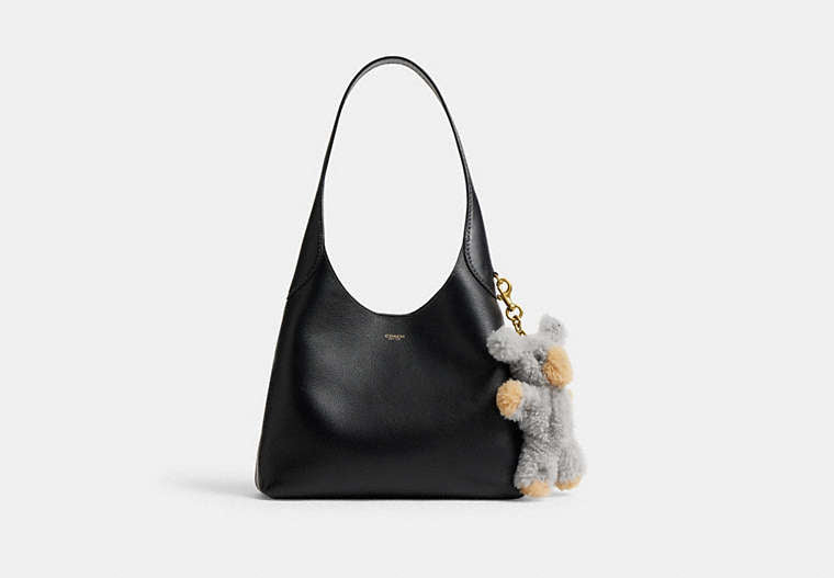 Fuzzy Bag Charm In Shearling