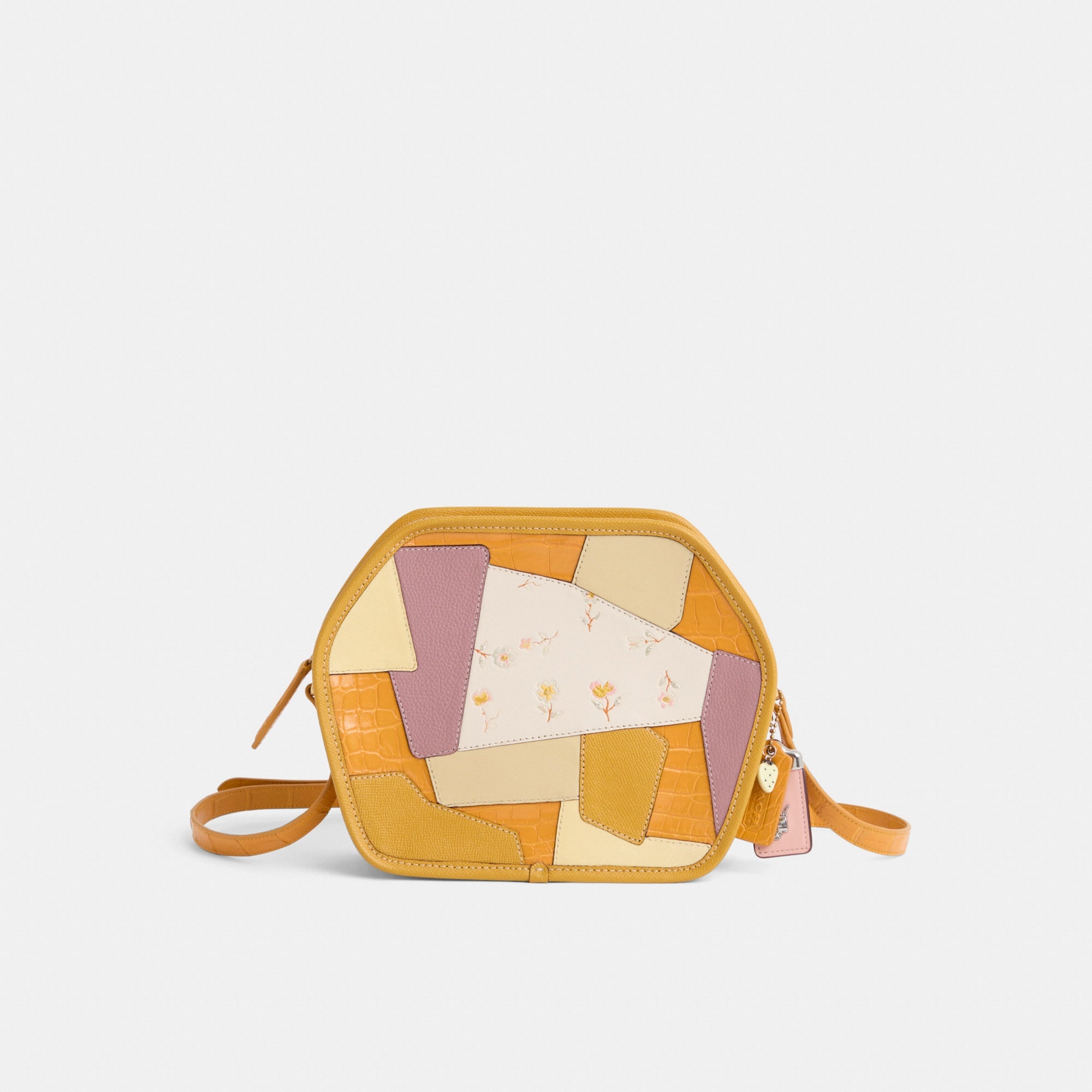 Reloved Zip Geometric Pouch In Alligator