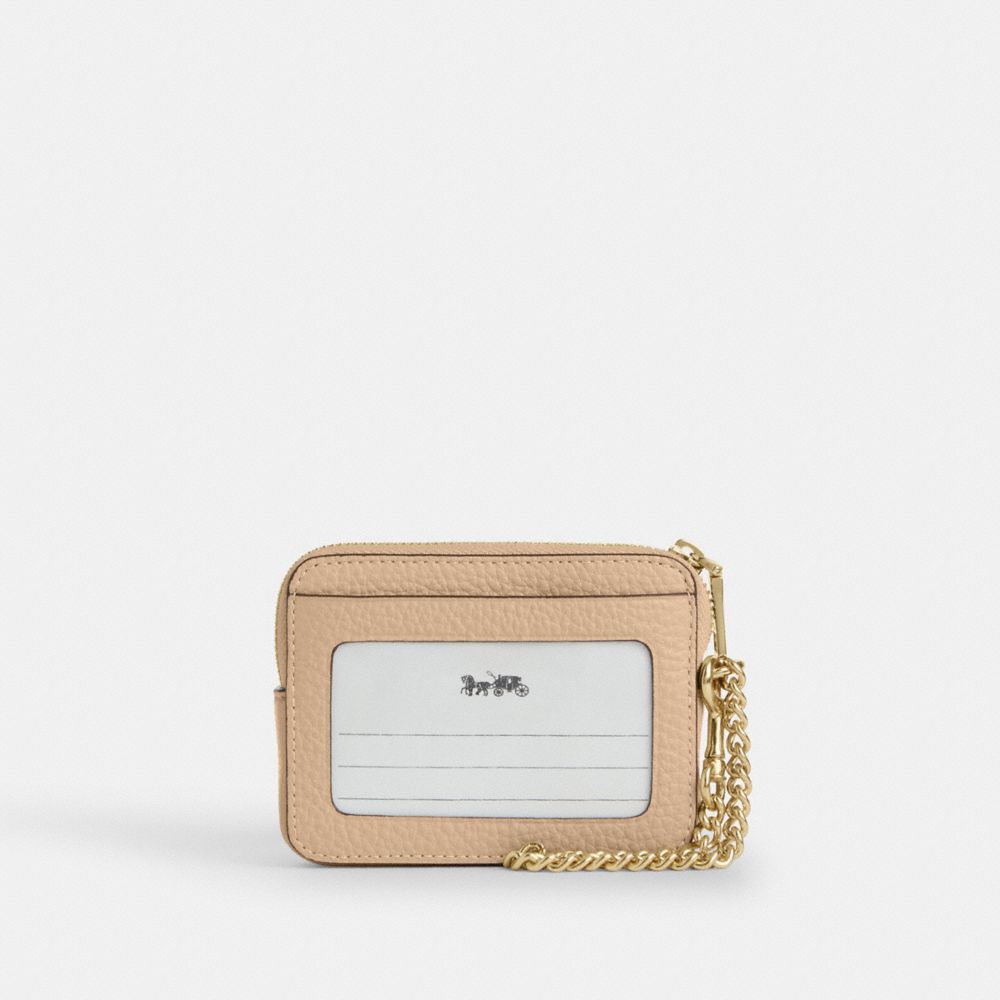 Zip Card Case In Signature Denim