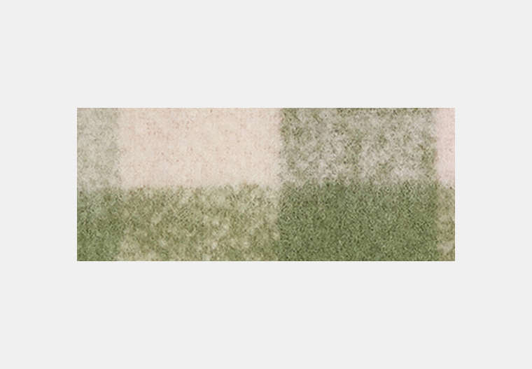 Oversized Plaid Muffler With Rubber Patch