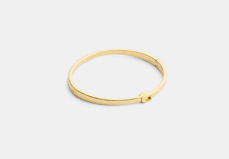 Thin Signature Hinged Bangle