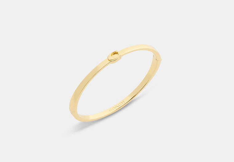 Thin Signature Hinged Bangle