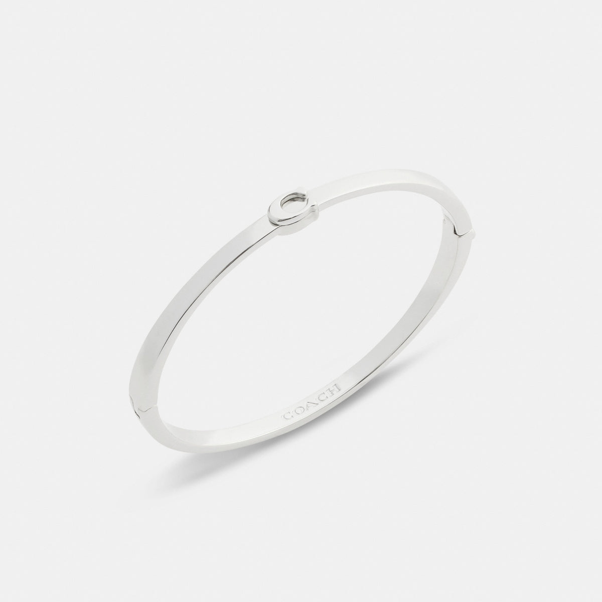 Thin Signature Hinged Bangle
