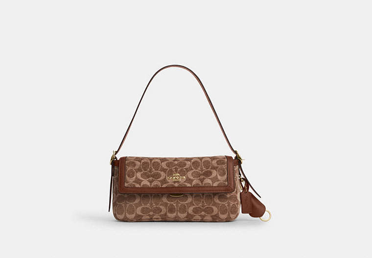 Etta Small Flap Shoulder Bag In Signature Chenille
