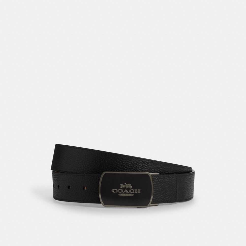 Plaque Buckle Cut-To-Size Reversible Belt, 38 Mm