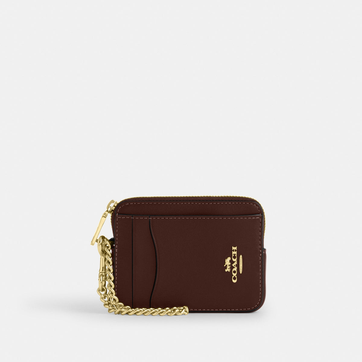 Zip Card Case In Signature Denim