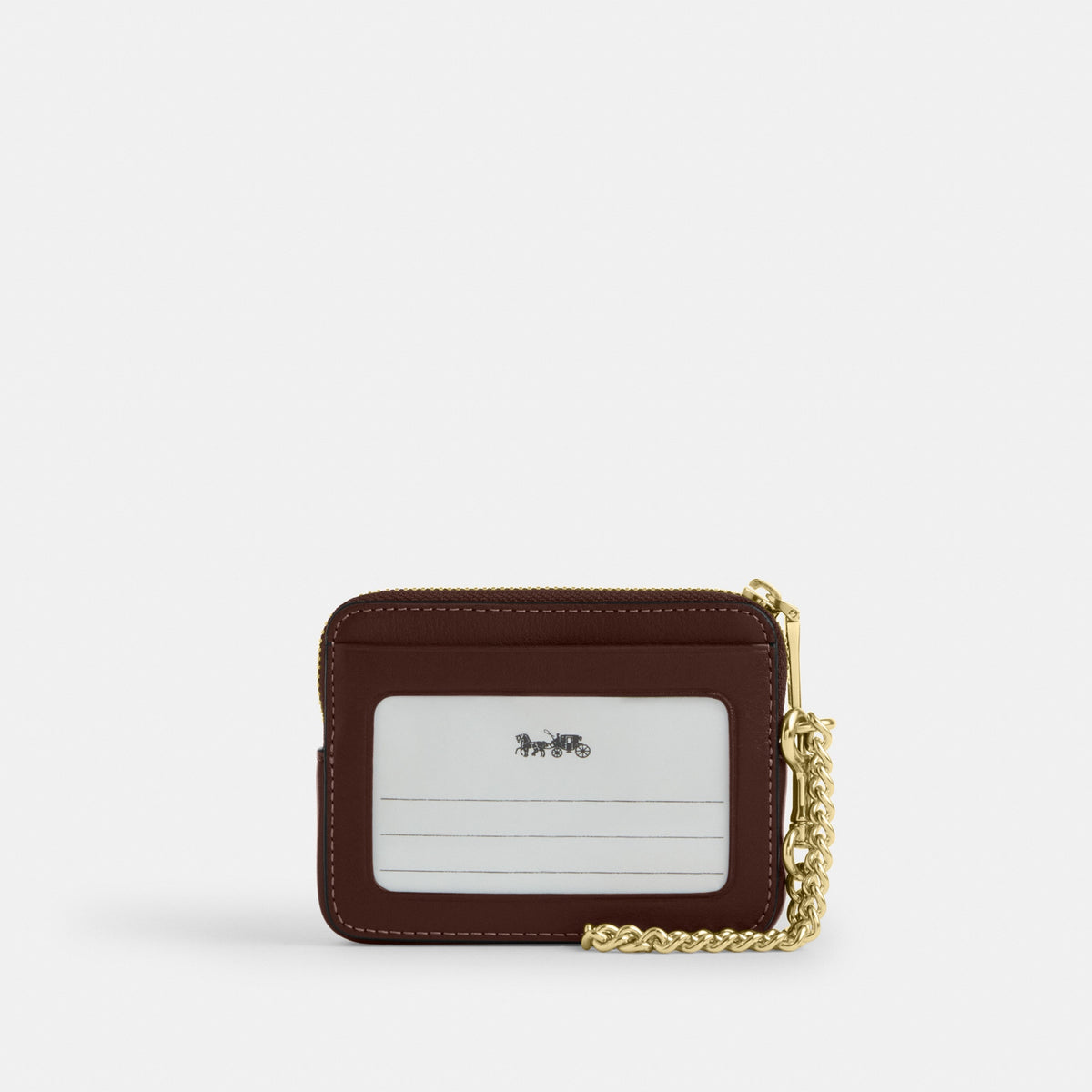 Zip Card Case In Signature Denim