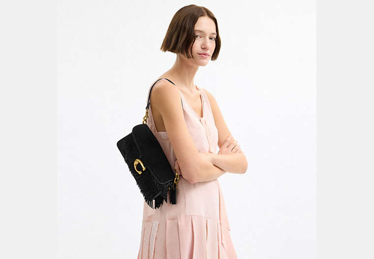 Tabby Shoulder Bag 26 With Crystal Beaded Fringe