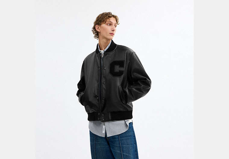 Leather Varsity Jacket