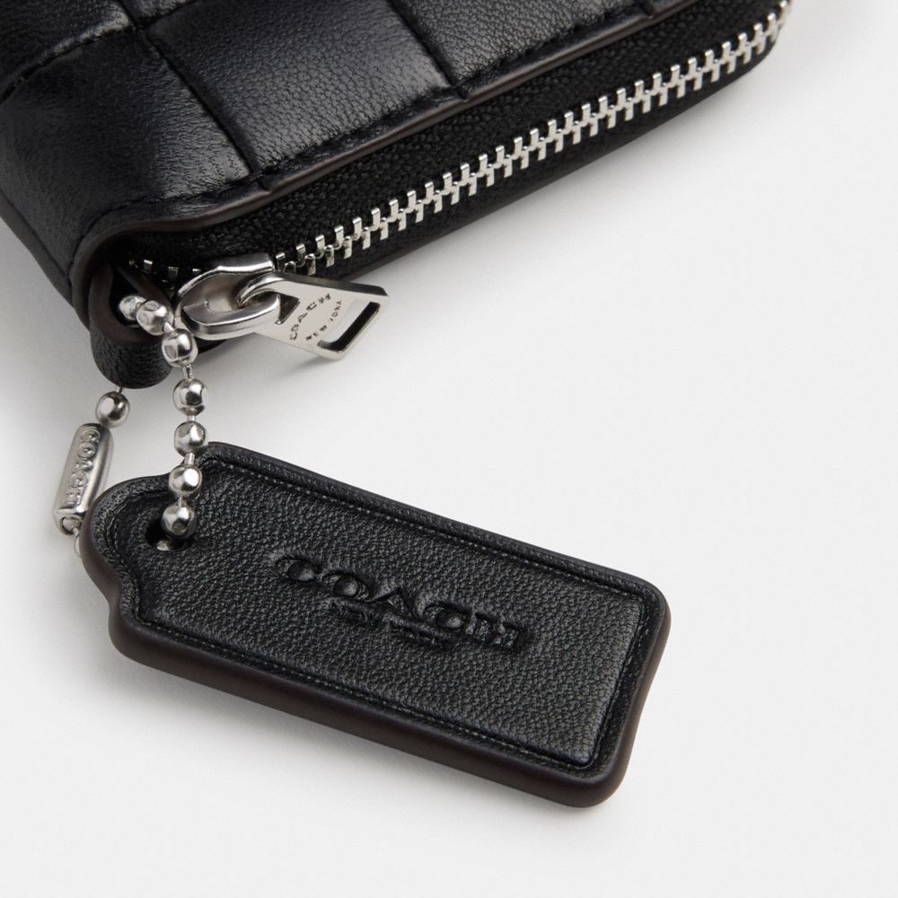 Zip Around Wallet In Checkerboard Upcrafted Leather