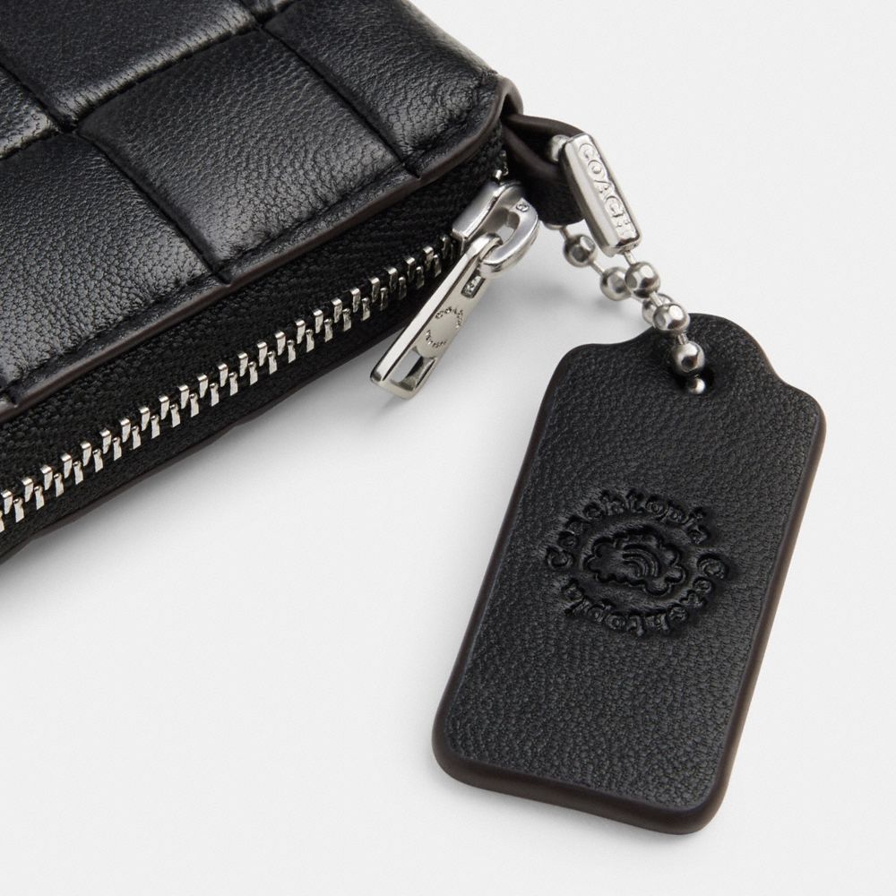 Zip Around Wallet In Checkerboard Upcrafted Leather