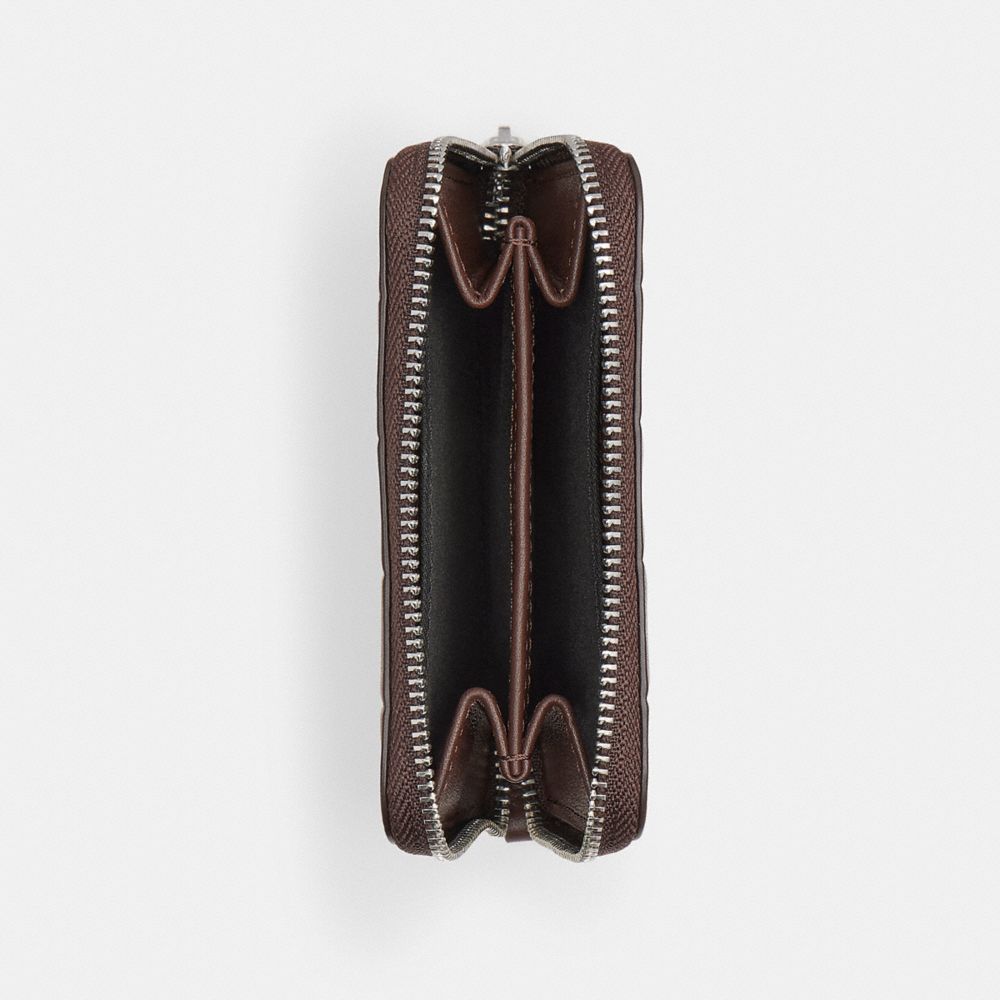 Zip Around Wallet In Checkerboard Upcrafted Leather