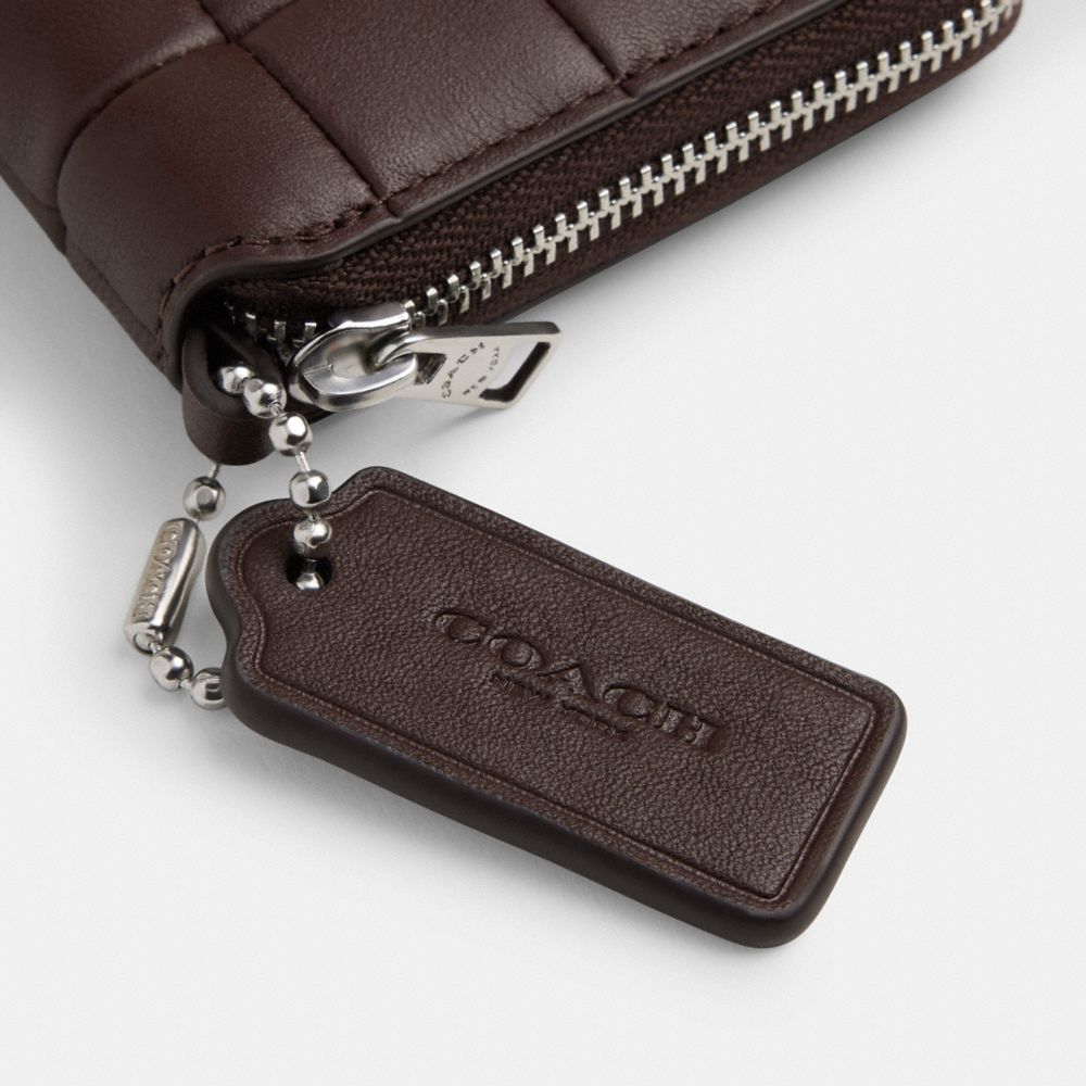 Zip Around Wallet In Checkerboard Upcrafted Leather