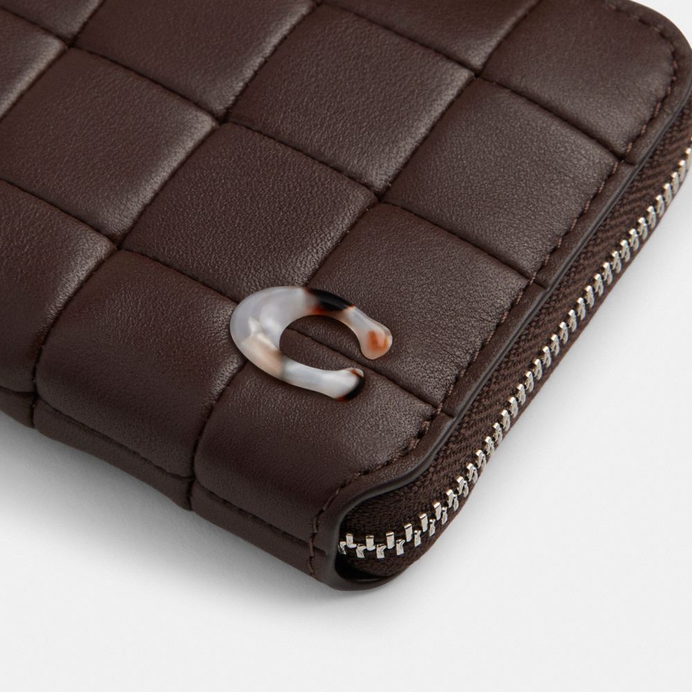 Zip Around Wallet In Checkerboard Upcrafted Leather
