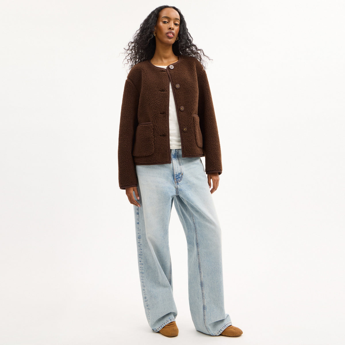Short Sherpa Cardi Jacket