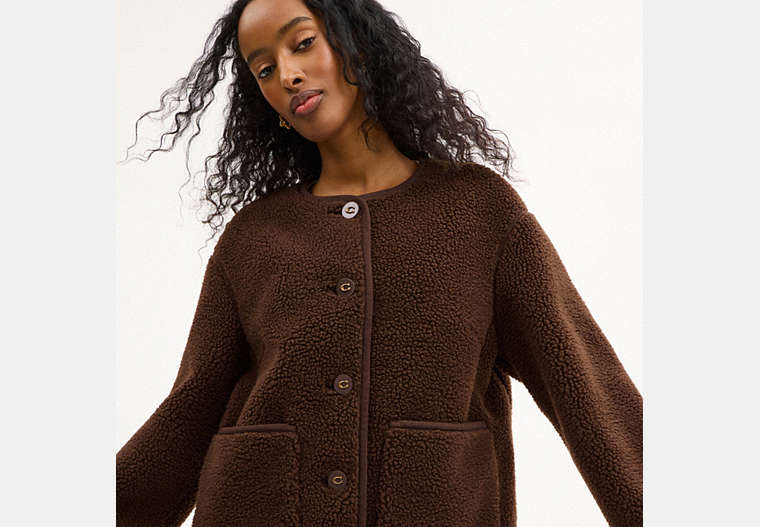 Short Sherpa Cardi Jacket