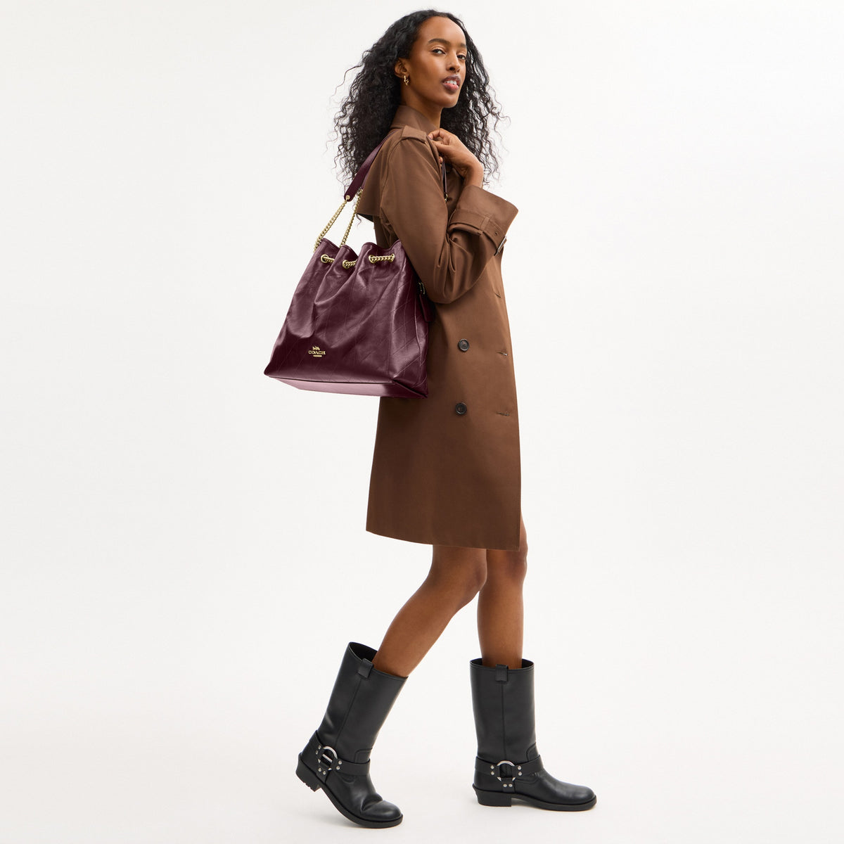Evelyn Large Shoulder Bag With Quilting