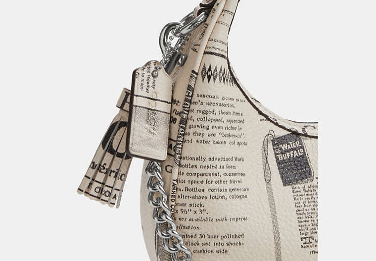 Carmen Mini Crossbody Bag With Newspaper Print