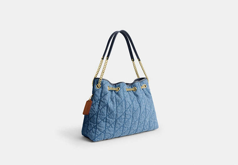 Evelyn Shoulder Bag In Regenerative Cotton With Quilting