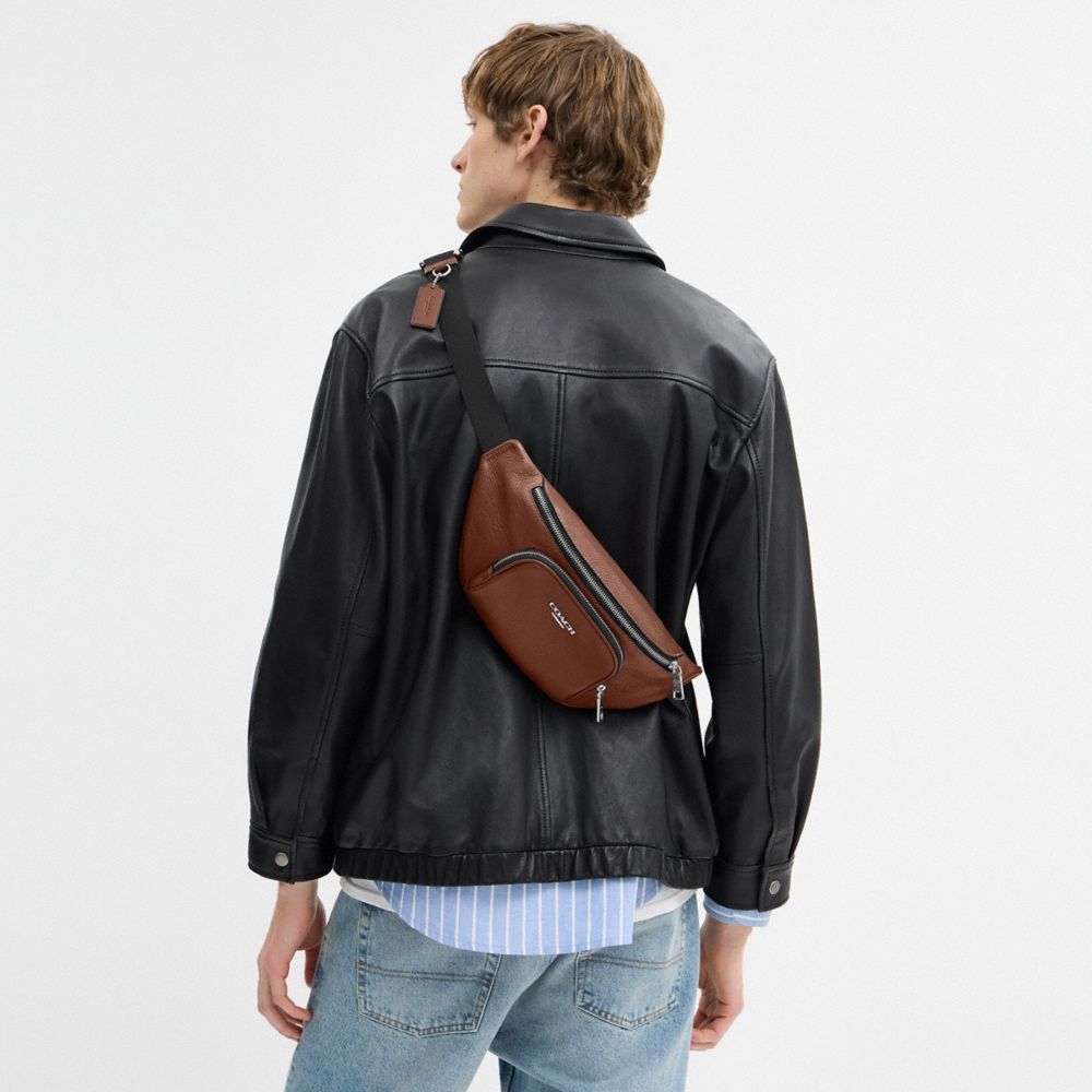 Racer Small Belt Bag In Signature Leather